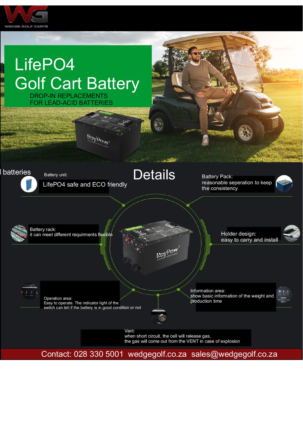 Lithium golf cart batteries